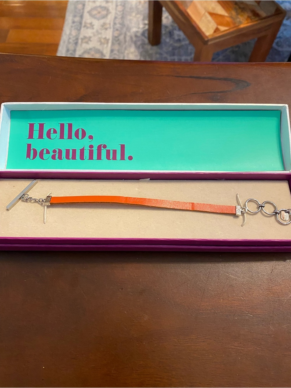 Lori Bonn Orange 🍊 leather bracelet